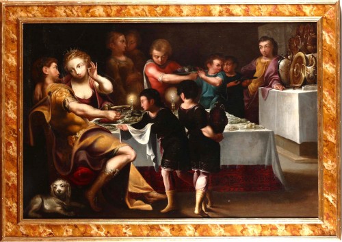 Banquet de Fiançailles - Ècole flamande du XVIIe siècle